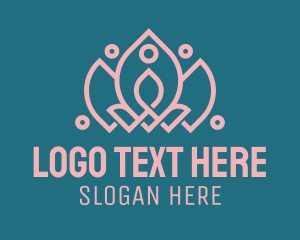 Burning Man - Relaxing Lotus Meditation logo design