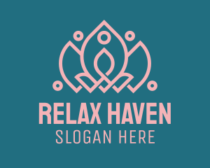 Relaxing Lotus Meditation logo design