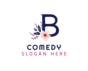 Floral Letter B Logo