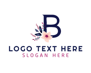 Girly - Floral Letter B logo design