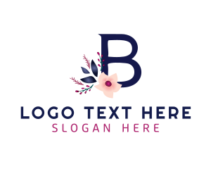 Floral Letter B Logo