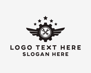 Automotive Cog Wrench Repair Logo