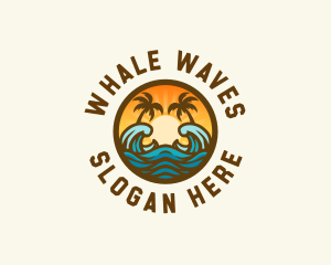 Resort Surfing Wave logo design