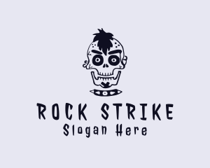 Punk Skull Gangster logo design