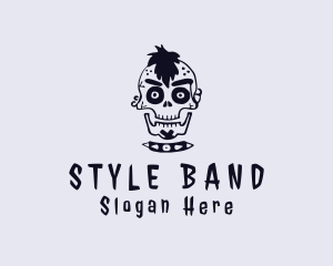 Punk Skull Gangster logo design