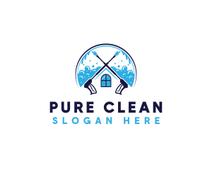 Residential Pressure Wash Cleaning logo design