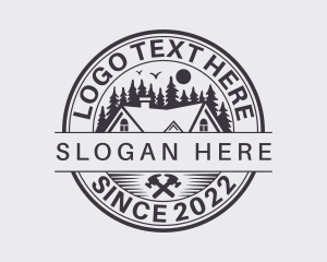 Roofing - Home Cabin Roofing logo design