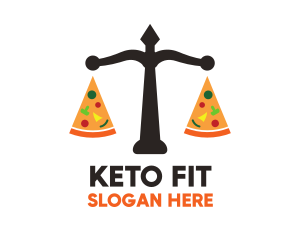 Keto - Pizza Diet Scales logo design