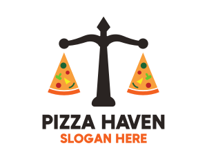 Pizzeria - Pizza Diet Scales logo design