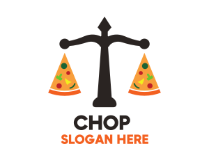 Lunch - Pizza Diet Scales logo design