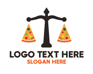 Lunch - Pizza Diet Scales logo design