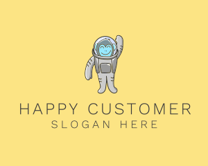 Happy Monkey Astronaut  logo design