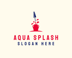 Nail Polish Splash logo design