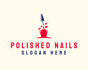 Nail Polish Splash logo design