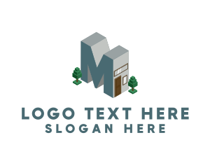 Design Studio - Modern Building Letter M logo design
