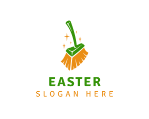 Tidy - Sparkling Cleaning Broom logo design