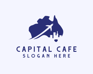 Canberra - Australia Tour Airplane logo design