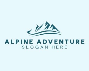 Alpine - Mountain Alpine Camping logo design