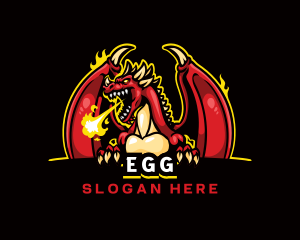 Wings - Dragon Gaming Beast logo design