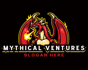 Myth - Dragon Gaming Beast logo design