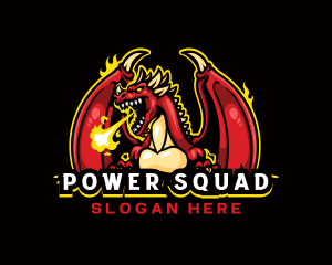 Squad - Dragon Gaming Beast logo design