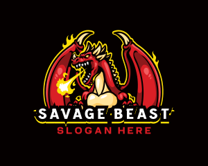 Beast - Dragon Gaming Beast logo design