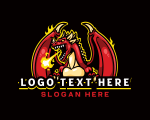 Streamer - Dragon Gaming Beast logo design