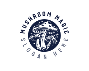 Mushroom - Mushroom Fungi Sparkling logo design