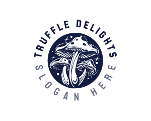 Truffle - Mushroom Fungi Sparkling logo design