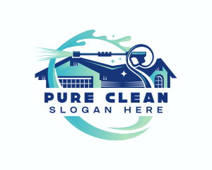 Pressure Wash Clean logo design