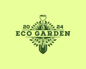 Garden Shovel Vines logo design