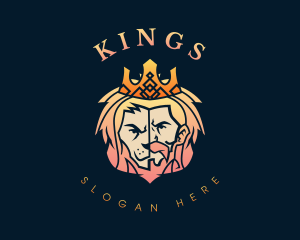 Lion King Crown Gradient logo design