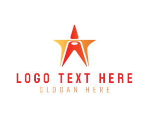 Shape - Star Carnival Festival Letter A logo design
