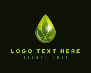Oil - Hemp Oil Droplet logo design