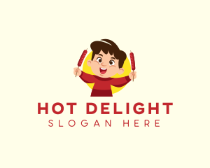 Boy Sausage Hot Dog logo design