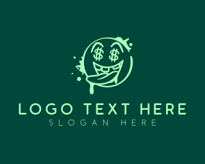Tongue - Graffiti Face Emoji logo design