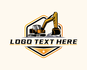 Heavy Equipment - Excavator Mining Construction logo design