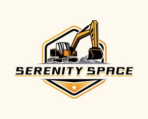 Excavator Mining Construction Logo