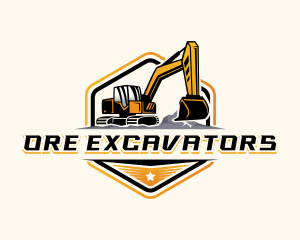 Excavator Mining Construction logo design