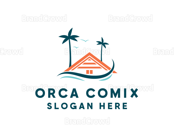 Tropical Tree Beach House Logo