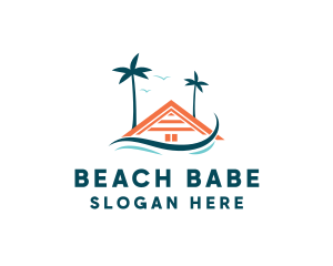 Tropical Tree Beach House logo design