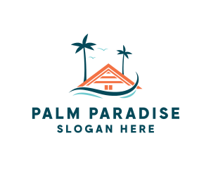 Tropical Tree Beach House logo design