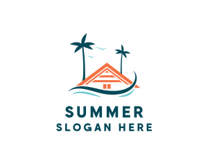 Tropical Tree Beach House logo design