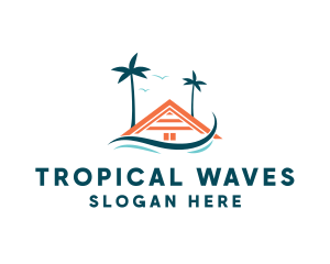 Tropical Tree Beach House logo design