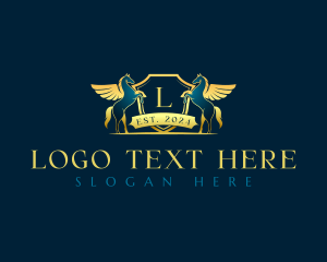 Premium - Pegasus Luxury Crest logo design