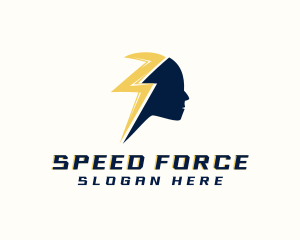 Electric Thunder Human logo design