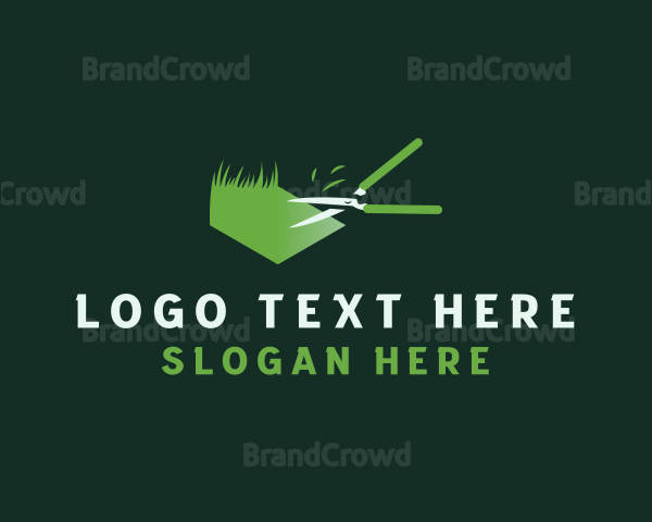 Garden Shears Grass Logo