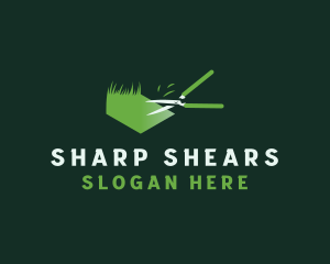 Shears - Garden Shears Grass logo design