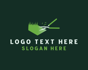Tool - Garden Shears Grass logo design