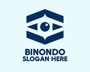 Blue Hexagon Eye  Logo